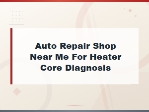 Heater Core Diagnosis for Front Passenger Water Leak Repair